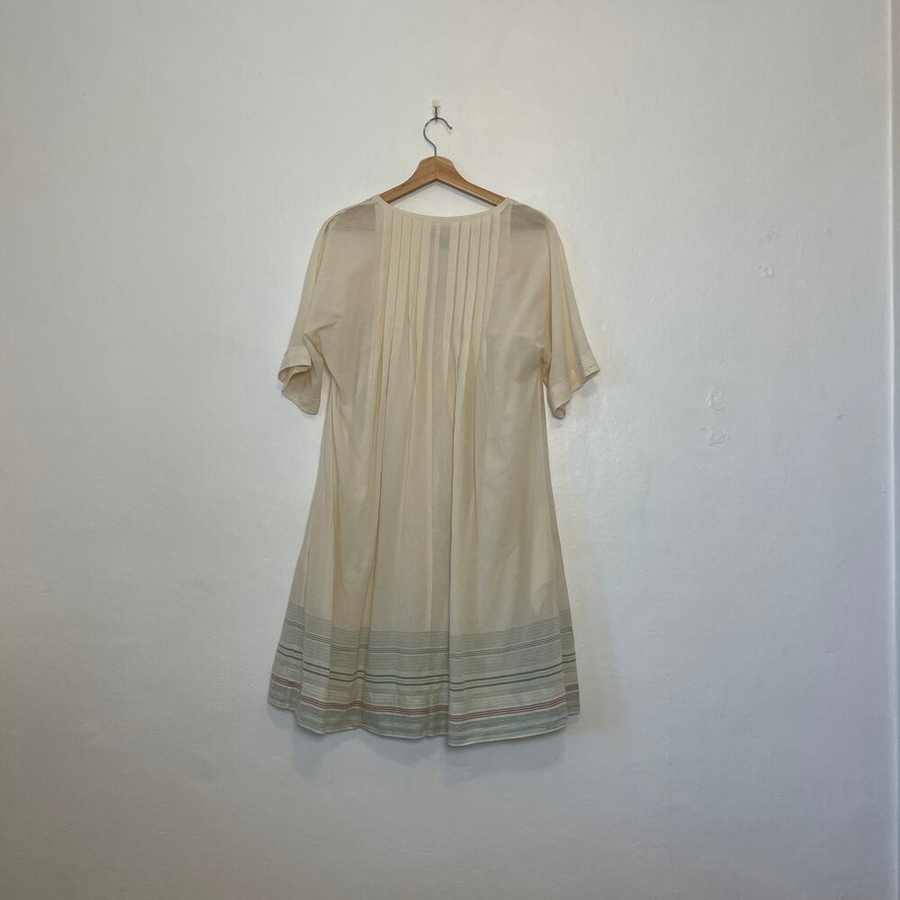 90s peasant dress Gap - Y2k Cream Cotton Pleated Midi SIZE:XS / 2 Desert Rose fairy tale Ethereal Floral Mermaid Boho
